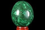 Stunning Polished Malachite Egg - Congo #89660-1